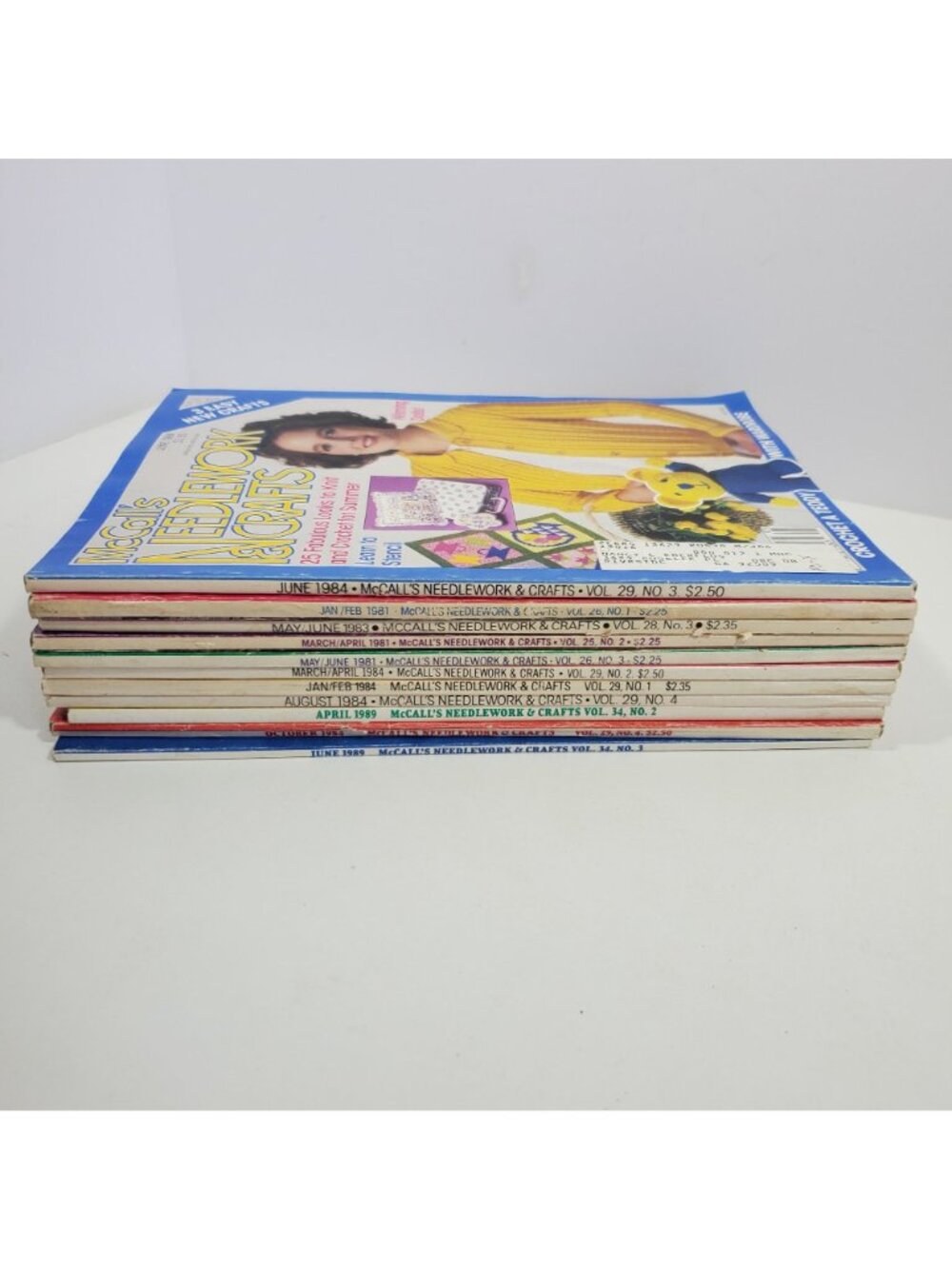 McCalls Needlework Craft 12 Magazine Lot 1980s Crochet Knit Stitch 81 83 84 89 - Picture 6 of 8